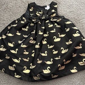 Cat & Jack Black Dress with Gold Print